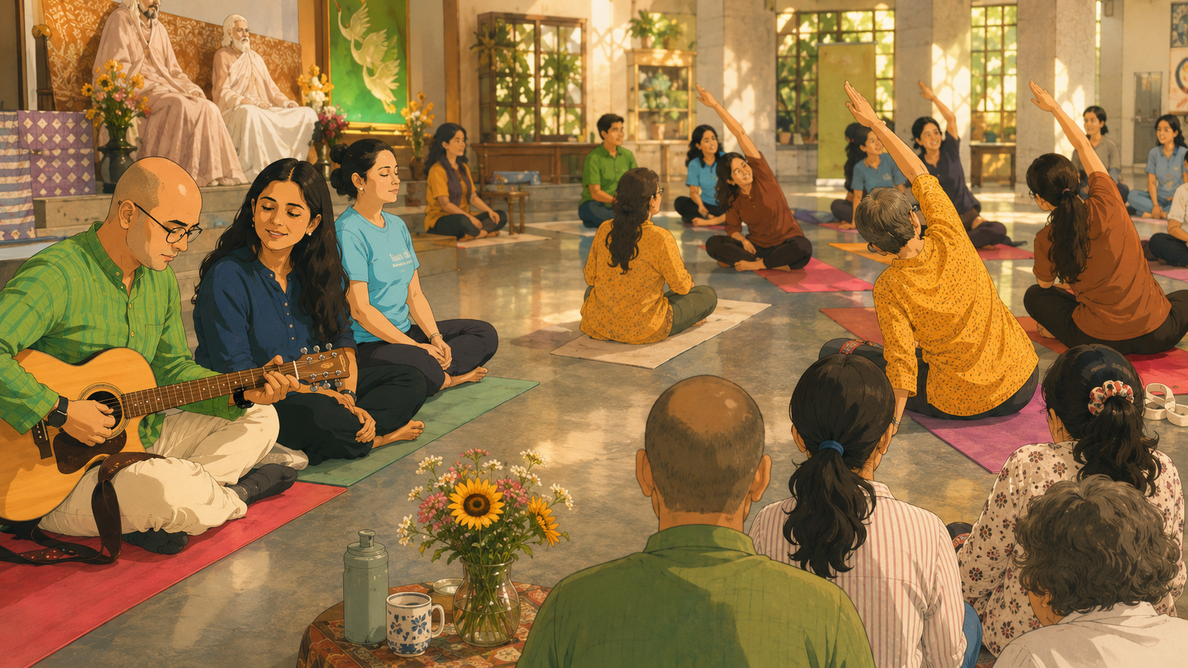 Celebrating World Yoga Day and World Music Day with the Samanvaya Living Community